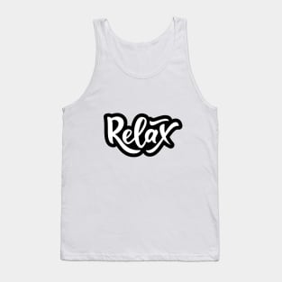 Hand lettering word Relax. isolated. Tank Top